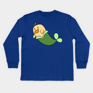 Mermaid Duckling Kids Long Sleeve T-Shirt
